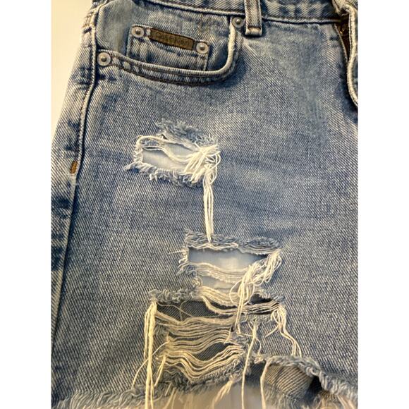 90s Vintage Calvin Klein Jean High Rise Cut-Off Shorts Size 5 - Picture 4 of 16